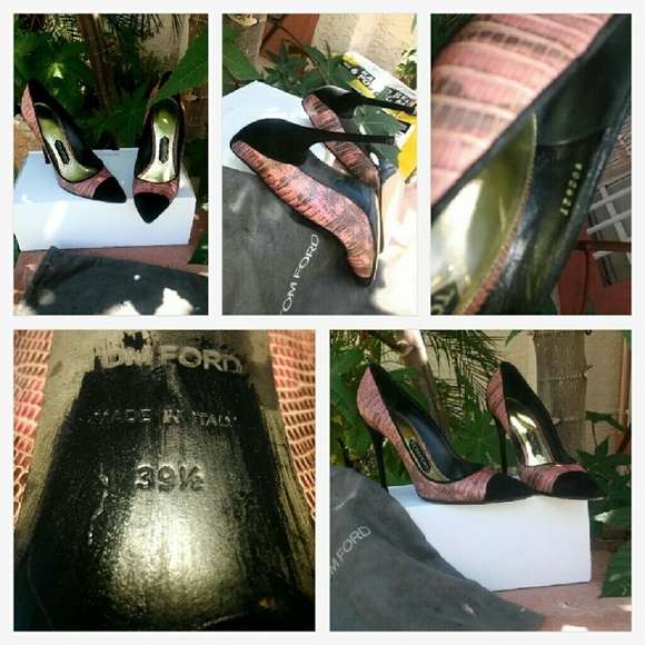 !SOLD Authentic FORD‎ LIZARD SKIN LEATHER BLACK - Picture 2 of 2